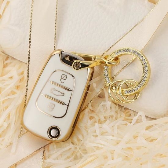 Un O noir - Porte clés housse de clé de voiture pour Hyundai I20 I30 Ix20  Ix35 Elantra Accent pour Kia Sporta