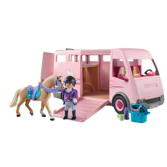Playmobil 71237 Van Avec Cheval – Country Club Équestre – Figurine, Van, Cheval Et Accessoires – Dès 4 Ans