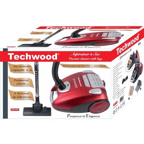 Aspirateur 2400w avec sac top