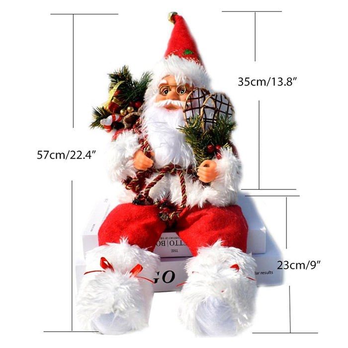 Décoration De Noël Père Noël 2D En Acrylique - Présentoir De Bureau, Design Plat Moderne - 20 Cm De Haut