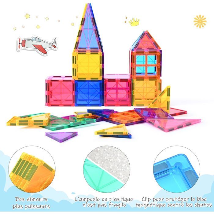 Jouet de Construction Magnétique Éducatif - Les Jeux Montessori