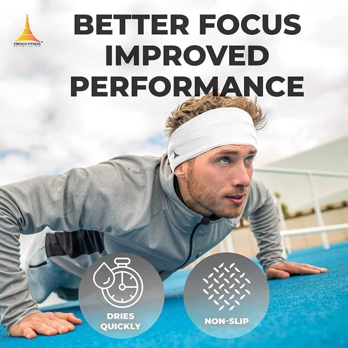 Bandeau Anti Transpiration Pour Homme Et Femme Serre Tete Extensible Anti Humidite Pour Sport Running Cyclisme Fitness Et Yog u166 Cdiscount Au quotidien