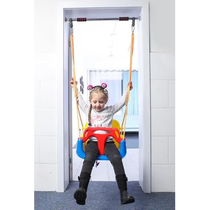 Balançoire Bébé 3 En 1 Modulable | 6 Mois à 10 Ans - Intérieur/Extérieur - 50kg Max