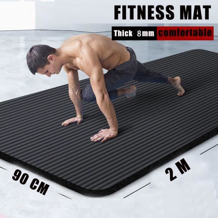 Tapis de sol en caoutchouc 1 mètre x 1 mètre pour sport, musculation et  crossfit - noir - Light In Fitness