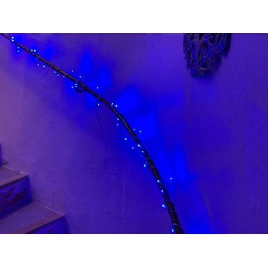 Guirlande lumineuse extérieure 13 m 160 LED rouges ou bleues fixes -  Cdiscount Maison