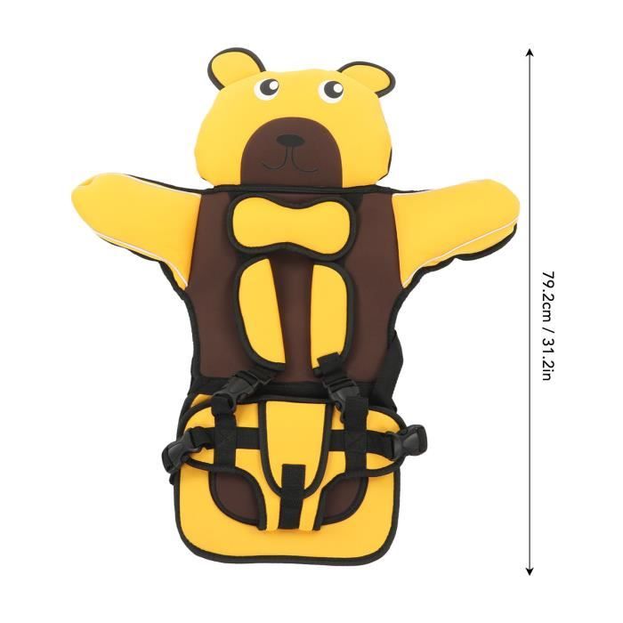 Siège Enfant Vélo AUYART – Réglable 39-45 Cm, Dossier Confort, Pédales, Sécurité Double Fixation, Jusqu’à 40 Kg