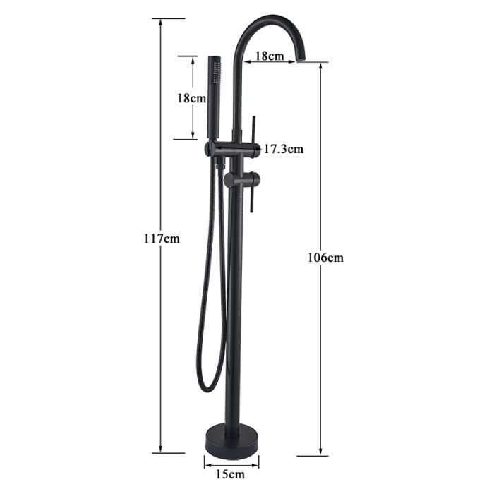 Robinet Cuisine Douchette Noir LOMAZOO Sapphire | Leroy Merlin