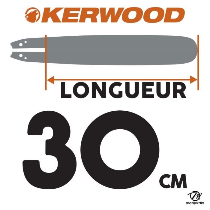 Guide tronçonneuse Kerwood. 45 cm. 3/8LP. 1,3 mm. 18B2KCWA