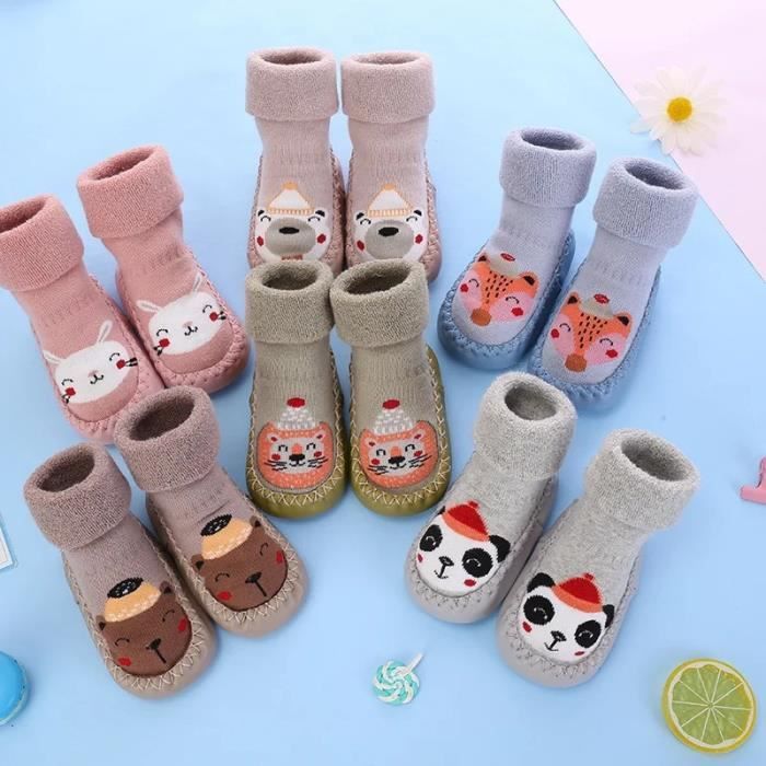 Chaussettes,Chaussettes chaudes et épaisses pour bébé,chaussons d