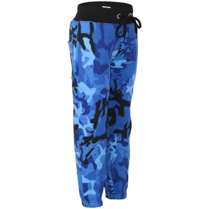 Pantalon camouflage bleu store