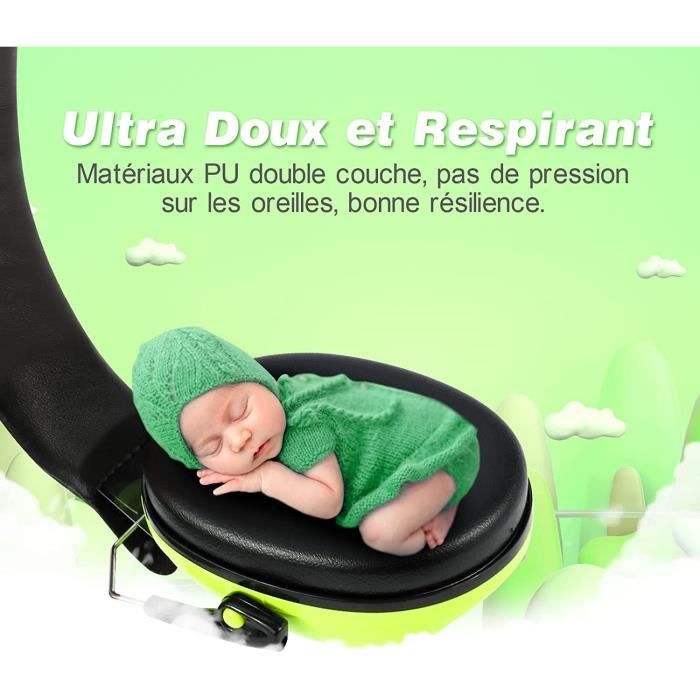 Lictin Casque Anti Bruit Bebe 2 en 1, Confortable Casque Bébé Anti Bruit, Casque Anti Bruit Enfant pour Moins de 48 Mois, Réglable pour le Sommeil et les Activités, Protection Auditive Pour
