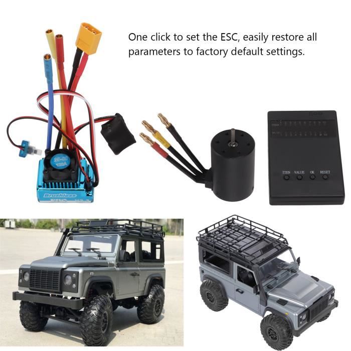 Moteur Sans Balais 3650 5900 KV – Arbre 3,175 Mm – Étanche – Compatible 120A – Pour Buggy 1/10, Voiture RC On-road