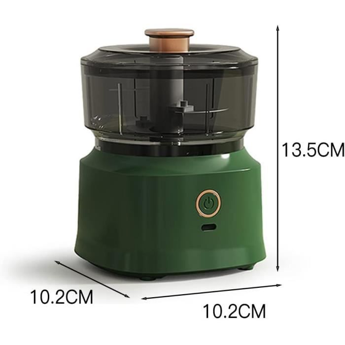 Mophorn Hachoir électrique 2,5 tasses avec bol en verre, hachoir à