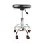 Tabouret à Roulettes Pivotant Réglable - Similicuir Beige - Pour Bureau, Bar, Salon, Spa