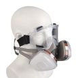 Masque de protection demi-visage en caoutchouc réutilisable VGEBY - Blanc - Incolore - Mixte-2