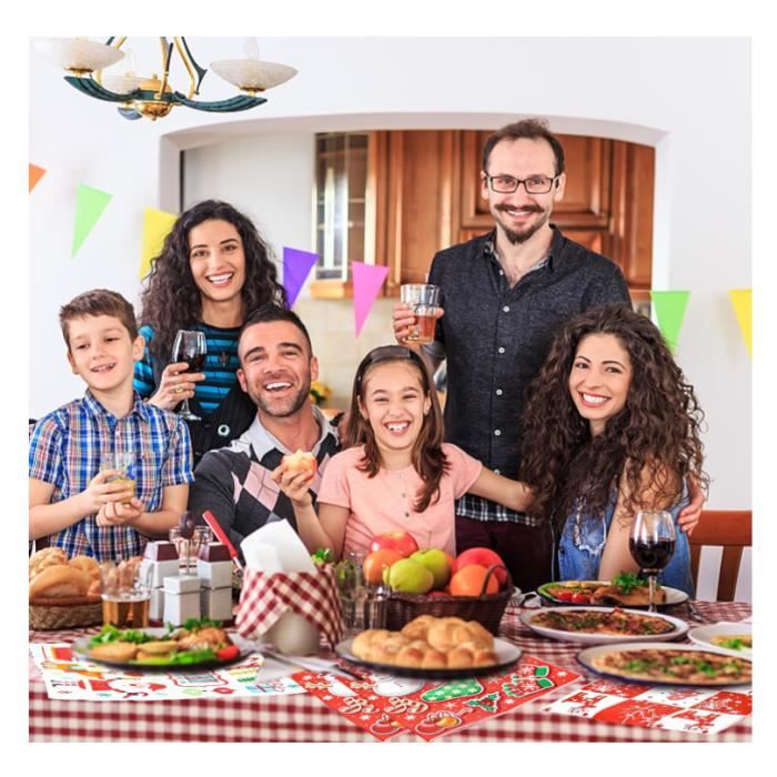 Tenare 100 Pièces Serviettes De Table De Noël Serviettes De