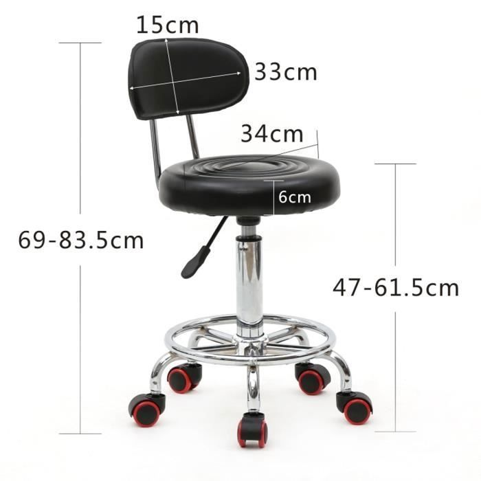 Tabouret à roulettes de Cheval Ergonomique à roulettes,Hauteur réglable
