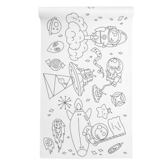 Coloriage Rouleau de papier Mur Feuilles de coloriage Livres de coloriage  Dessin Papier Rouleau Affiche à colorier pour enfants , Tech Anime