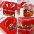 10pcs boîtes d'emballage de gâteau de Noël alimentaire conteneur de portable objet decoratif objet de decoration - bibelot-3