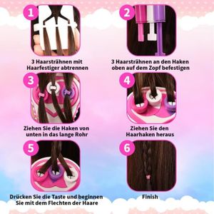 Machine à Tresser 3-en-1 LTFIOON – Automatique, Accessoires DIY, Coffret Complet, Pour Filles 3-12 Ans, Cadeau