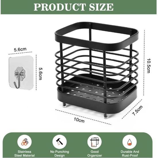 Porte-couverts Doré En Fer - Diamètre 8,5 Cm, Hauteur 11 Cm, Pour Rangement Cuisine Ou Bureau