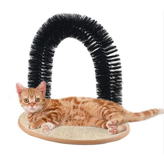 Arche De Massage Et Toilettage Pour Chat - Grattoir Avec Herbe à Chat, élimine Les Poils