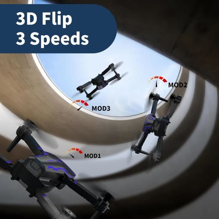 DEERC D10 Drone con Cámara para Adultos 2K 5G FPV Vídeo en Vivo, Dron Plegable con 2 Baterías para Adultos o Niños, Control de Gestos, Modo sin Cabeza, RC Quadcopter para Principiantes DEERC D10 Drone con Cámara para Adultos 2K 5G FPV Vídeo en Vivo, Dron Plegable con 2 Baterías para Adultos o Niños, Control de Gestos, Modo sin Cabeza, RC Quadcopter para Principiantes