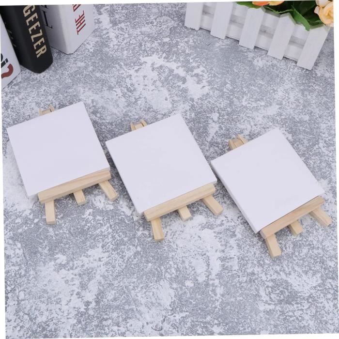 4 Mini Chevalets Bois 15x20cm - Support Tablette, Photo, Déco Table - Chevalet Pliable Artiste DIY