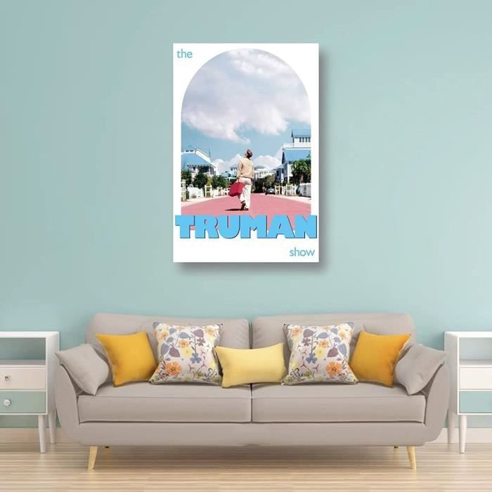 Poster de film American 1998 classique populaire The Truman Show 25 sur toile pour chambre à coucher, décoration de sport, bureau, chambre, cadeau, 40 x 60 cm