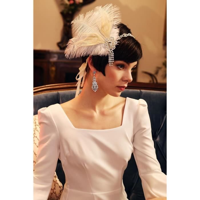 IVAIUN Année 20 Bandeau En Plues, Serre-Tête, Année 20 Gatsby Bandes