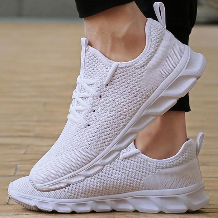 Chaussures Sport Homme Sport Chaussure Blanche Sneakers Baskets Sécurité  Running Chaussures Legere Basquettes Basses Plage Chaussure Basses Plage