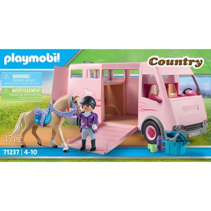 Playmobil Equestre - Van chevaux, calèche et écurie