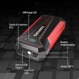 KAEFUYS Booster Batterie 1600A 16000mAh Démarreur de Voiture Jump Starter 12V (Jusqu'à 7L Gaz 6,5L Gazole) avec Écran LCD Pinces de-4