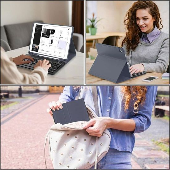 Étui Avec Clavier Tactile Pour IPad 11e Génération 2025/2022 - Pavé Tactile Multitouch, Rotatif 360°, Fin Et Léger