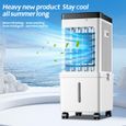 Refroidisseur d'air évaporatif portable avec 3 modes de ventilation, 3 vitesses et un réservoir d'eau de 15 litres.