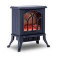 NEWTECK-Cheminée électrique à flamme classique décorative en céramique, portable, thermostat, 2 niveaux, sécurité de surchauffe-0