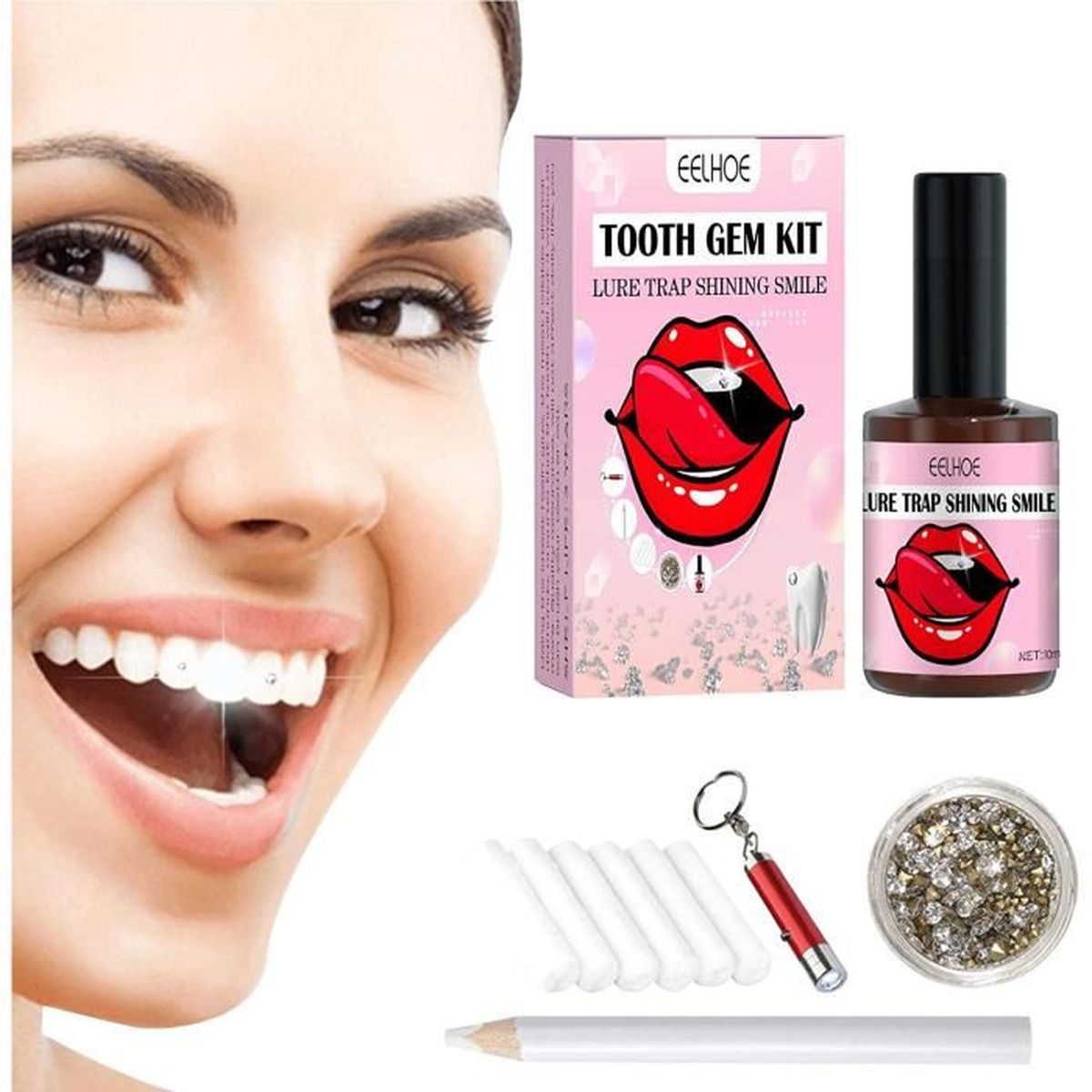 Strass Dentaire Kit, Strass Dentaire Kit pour Les Dents avec Colle Et
