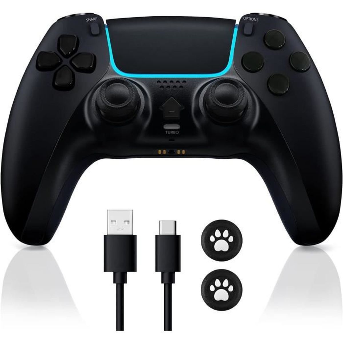 PS4 sans fil compatible avec PS4/Slim/Pro/PC Console Dual Vibration Game