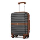 Kono Valise Cabine Taille 55x40x20cm ABS+PC Rigide Petite Valise de Voyage avec 4 roulettes et Serrure Trolley de Voyage, 36L, Gris