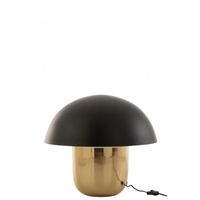 Lampe Champignon Metal Noir/Or Large - Doré - Métal - L 50 x l 50 x H 47 cm - Lampe de table