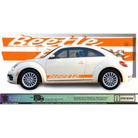 Volkswagen New Beetle Bandes latérales - ORANGE - Kit Complet  - Tuning Sticker Autocollant Graphic Decals