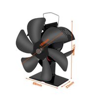 Ventilateur - Ventilateur de cheminée Ecofan silencieux, 6 pales, pour poêle à bois, Distribution de chaleur