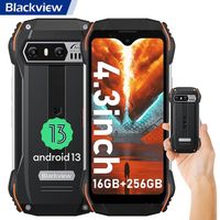 Blackview N6000 Téléphone Portable Incassable 4,3 pouces Android 13 16Go+256Go 48MP+16MP 3880mAh NFC Dual SIM Face ID - Orange