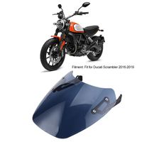 Cikonielf Pare-brise pour Ducati Protection de pare-brise de moto réglable adaptée pour Ducati Scrambler 2016-2019(Transparent