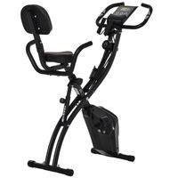 HOMCOM - vélo d'appartement - Acier - 51x97x115cm - Noir
