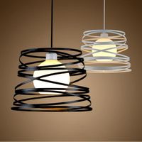 Lustre Rétro en forme de Ressort Suspensions à Plafondu Lampe en Fer Style Industrielle Vintage Luminaire, E27