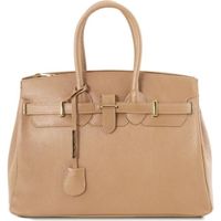 Tuscany Leather - TL Bag - Sac à main pour femme avec finitions couleur or - Champagne (TL141529)