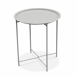 TABLE D'APPOINT Table basse - SWEEEK - Alexia - Gris taupe - Ø46cm