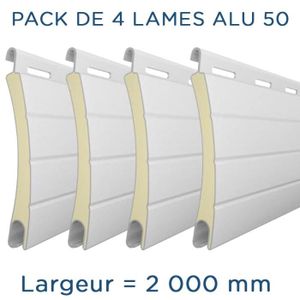 ACCESSOIRE DE VOLET Pack 4 lames - 2000mm - Aluminium 50 - Blanc