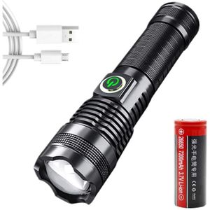 Randonnée Lampe de Poche LED Rechargeable Ultra Puissante Lampe de Torche avec 3 Modes Eclairage Luminosité Forte/Faible/Clignotant pour Camping Durgence Randonnée Lampe de Poche LED Rechargeable Ultra Puissante Lampe de Torche avec 3 Modes Eclairage Luminosité Forte/Faible/Clignotant pour Camping Durgence